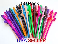 Novelty Penis Straws Bachelorette Party Supplies Decorations Dick Drinking Favor picture