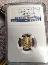 GOLD 2013 1/10 oz. Gold American Eagle MS-70 NGC (Early Releases) RP-65 picture