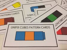Mini Unifix Cube Pattern Cards - 64 Laminated Card - Pre-school- Kindergarten picture