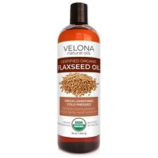 Velona USDA Certified Organic Flaxseed Oil 2 oz - 7 lb | 100% Pure and Natural C picture