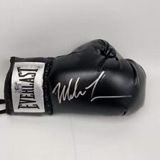 Autographed/Signed MIKE TYSON Imperfect Black Everlast Boxing Glove Hologram COA picture