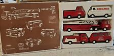 Vintage Tonka Firetruck Set 830 5 Pc Set Ambulance Ladder Truck W/box (Z) picture