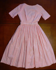 Vintage Pixie of California pink & white striped 50's day dress, rockabilly picture