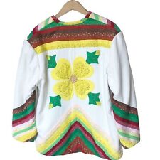 Vintage Quilted Patchwork Blanket Chore Jacket Womens One Size picture
