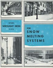 VINTAGE 1953 PRINT AD Byers Snow Melting Systems Wrought Iron Pipe Engineering picture