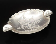 925 Sterling Silver - Vintage Wavy Edge Centerpiece With Handles - TR3392 picture