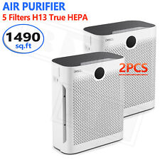 2X 1490ft² Air Purifiers for Home Large Room HEPA Filter Large Air Purifier Bedr picture