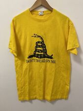 Mid 2000s Don’t Tread On Me Graphic Delta T Short Sleeve Yellow Medium picture