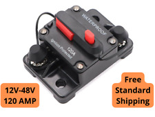 120 Amp Waterproof Circuit Breaker Auto/Marine/Solar 12-48V DC Manual Reset picture