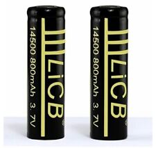 LiCB 2-Pack 14500 800mAh 3.7V Rechargeable Li-on Batteries picture