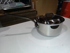 Mauviel M'Cook CI Stainless Steel Sauce Pan With Lid & Cast Iron Handle, 3.4-Qt picture