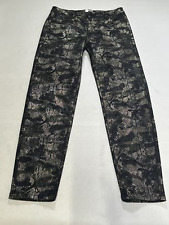 Womens Frank Lyman Black Shimmer Snakeskin Pattern Pants Size Medium M NEW picture