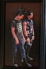 Original PUNK Rock Boys Miniature Art Acrylic Painting By Fernando Carpaneda picture