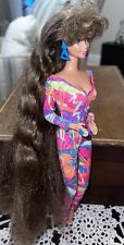 Vintage 1991 Totally Hair Brunette Barbie w/ Very Long Hair & Original Jewelry picture