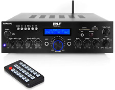 Pyle Wireless Bluetooth Power Amplifier System - 200W Dual Channel Black  picture