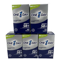 One A Day MEN'S 50+ Complete Multivitamin, 40ct x 5 = 200 Tablets, Brand NEW picture