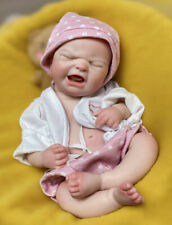13inch Full Body Silicone Reborn Baby Girl Adorable Soft Silicone Newborn Doll picture