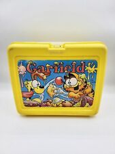 1978 Garfield Lunch Box Yellow Plastic Thermos Brand Vintage  picture