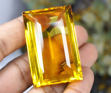 205.65 Ct Natural Yellow Citrine Emerald Cut Brazilian Loose Gemstone Certified picture