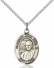 bliss Sterling Silver Pope John Paul II Medal Pendant, 3/4 Inch picture