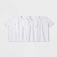 Men's 4pk V-Neck T-Shirt - Goodfellow & Co White XL picture