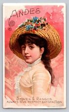Andes Stoves And Ranges Lovely Woman Straw Hat P8 picture