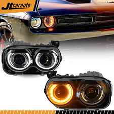 For 2015-2022 Dodge Challenger HID/Xenon w/Air Ducts Headlights LED DRL Headlamp picture