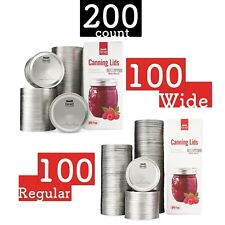 Canning Lids 200Count 100 Wide Mouth 3.4In+100 Regular Mouth Canning Lids -2.7In picture