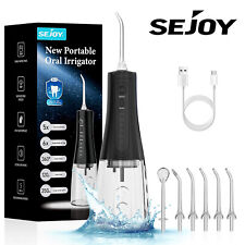 SEJOY Water Flosser Cordless 350ml Water Pick Dental Oral Cleaner 6 Jet Tips picture