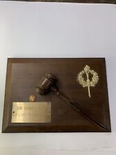 Vintage Loyal Oder Of the Moose PAP  1971-72 Plaque And Gavel Gov George C Smith picture