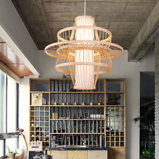 Bamboo Wicker Rattan Woven Pendant Light Fixture Ceiling Lamp Chandelier Light picture