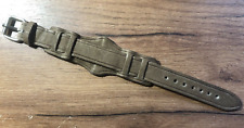 20mm real leather handmade WW1 WW2 military pilot trench watch bund strap band picture