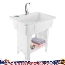 Utility Sink Laundry Tub with Faucet & Basement for Laundry Room Garage or Shop picture