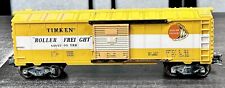 VINTAGE O GAUGE LIONEL 6464-500 TIMKIN ROLLER FRIEGHT BOX CAR YELLOW TYPE 2B picture