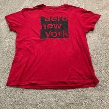 Aeropostale Mens T Shirt L Red Aero New York T Shirt Aeropostale New York Shirt picture
