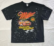 Junk Food Miller High Life Racing Graphic Tee Nascar Grunge Vintage 90s Black L picture