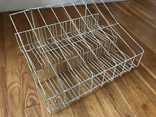 vtg counter top store WIRE DISPLAY RACK metal country hardware plate book shelf picture