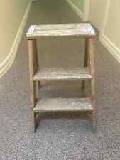 VINTAGE WOODEN 24” STEP LADDER GOOD CONDITION picture