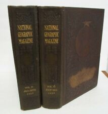 1929 National Geographic Bound Volumes 55 & 56, Jan. - Dec. w/ Albrecht Binding picture