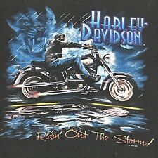 Vintage 1998 Harley-Davidson Shirt Adult XL Riding Out the Storm Motorcycle picture