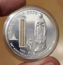 25g Silver Coin 2008 Palau $5 Lourdes with Authentic Water from the Source picture