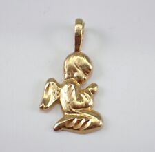 Vintage Kneeling Angel Charm Pendant Necklace Pendant 14K Yellow Gold Plated picture