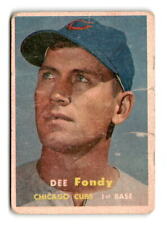 1957 Topps Dee Fondy  #42   Chicago Cubs Baseball Card picture