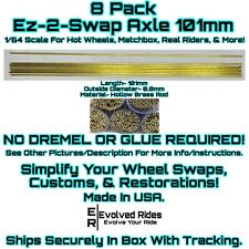 Ez-2-Swap Axle 8Pk 101mm Hot Wheels Matchbox 1/64 Scale Custom Real Riders picture