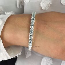 Gorgeous 7Ct White Diamonds Bangle Openable Bracelet 925 Silver-VIDEO picture