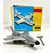 Schuco Micro Jet #1032 Super Sabre F-100 Wind Up Airplane Toy Vtg Mint LN picture