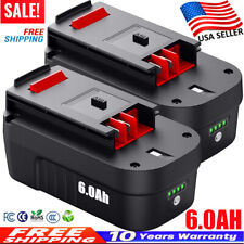 2Pack 6.0Ah For Black+Decker HPB18 18 Volt Lithium Battery 244760-00 HPB18-OPE picture