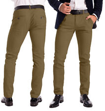 Stretch Chino Slim Fit Mens Relaxed Casual Cotton Dress Skinny Pants Size 30-40 picture