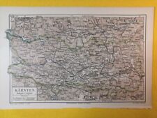 1896 ORIGINAL VINTAGE MAP Carinthia Austria Geographical Region 9.5 x 6.5 C18-5 picture