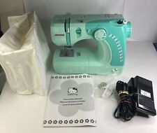 Janome Hello Kitty Mint Green #11706 Sewing Machine w/Power Cord, Peddle, Cover  picture